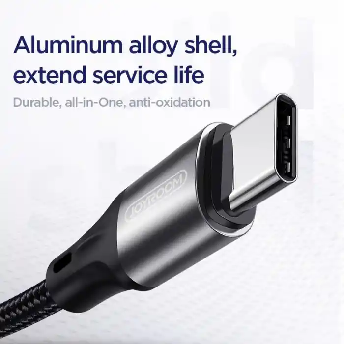 Joyroom S-1030t USB to Type-C Metal Kopmaz Hızlı Şarj Kablosu 3A