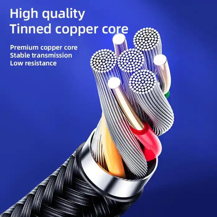 Joyroom S-1230N6 Mikro Hızlı Şarj ve Data Kablosu Örgü 3A 1.2M Siyah