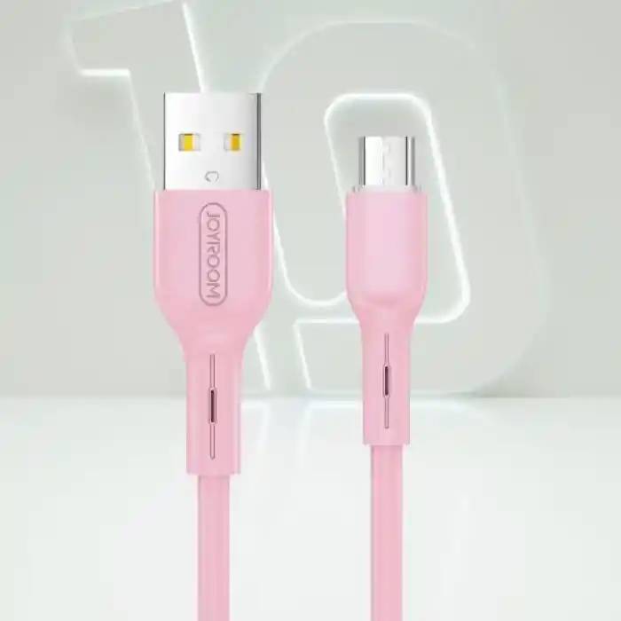Joyroom S-M357S Mikro Şarj ve Data Kablosu 2A 1m Pembe