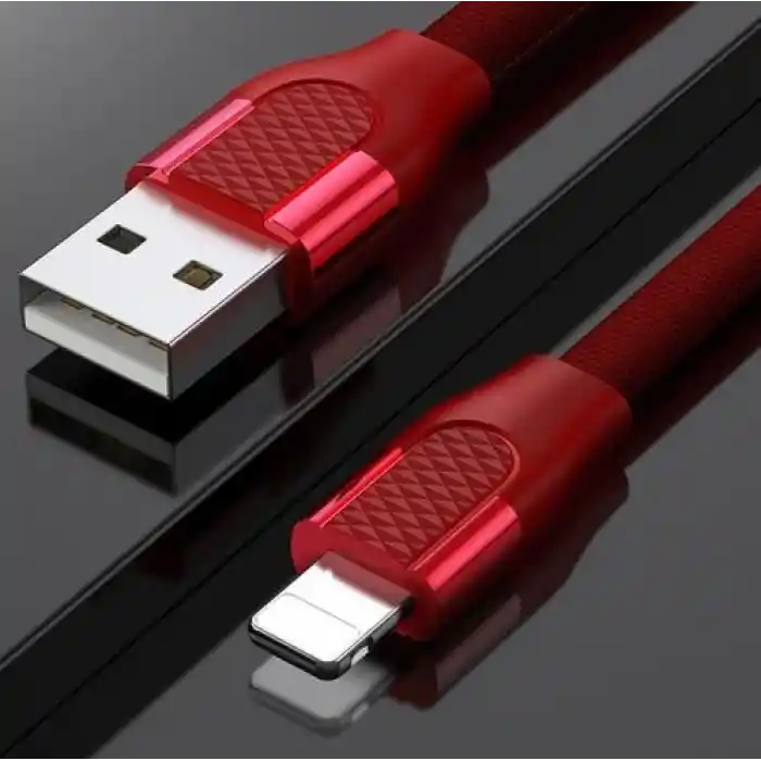 Joyroom S-M359 1M 2.4A İphone Lightning Hızlı Şarj ve Data Kablosu Kırmızı