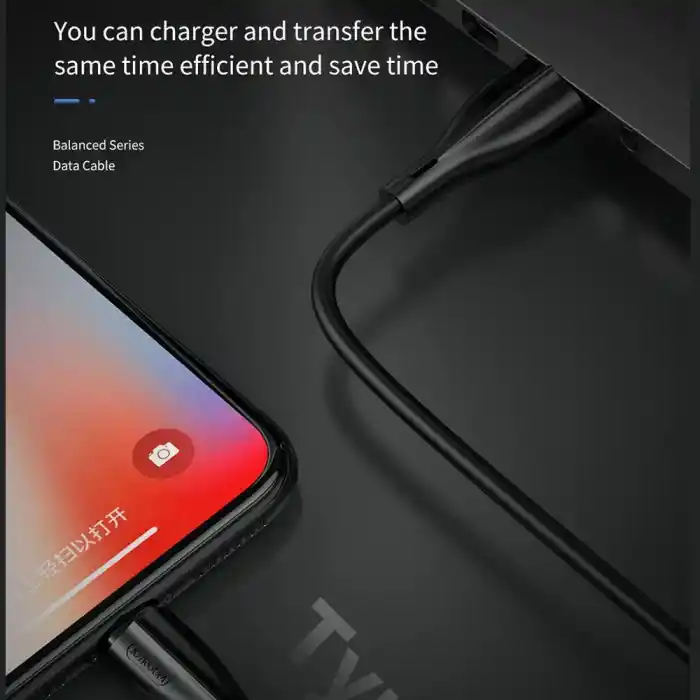 Joyroom S-M405 2.4A Lightning Şarj ve Data Kablosu PVC 2M Siyah