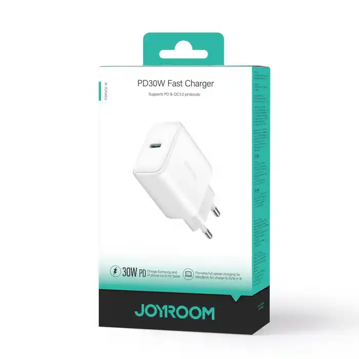 Joyroom TCF24 Akım Korumalı 30W Pd Type-C Şarj Adaptörlü Ve Type-C Şarj Kablosu
