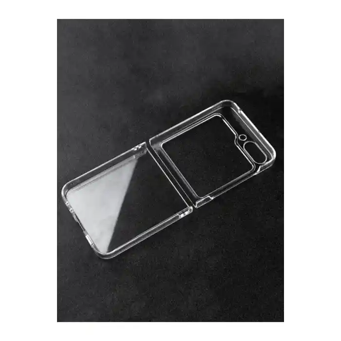 Samsung Z Flip 5 ile Uyumlu 2 Parçalı Şeffaf Kılıf