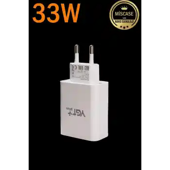 33w Turbo Şarj Özellikli USB + PD Şarj Aleti