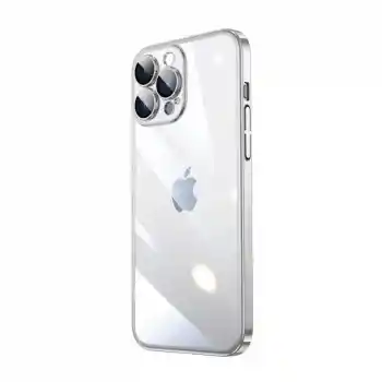 İphone 13 Pro Max Darbe Emici Şeffaf Kenarları Renkli Sert Lazer Lensli Kılıf