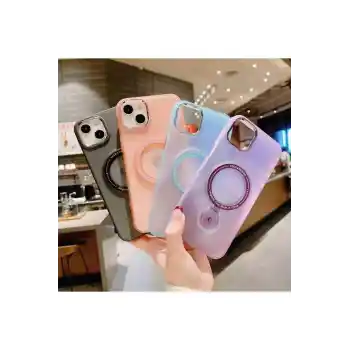 İphone 13 Pro Max Stantlı Buzlu Sert Magsafe Kapak