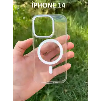 İphone 14 Hybrid Magsafe Animasyonlu Sararmaz Kılıf