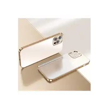 İphone 14 Pro Max Lazer Kamera Lens Korumalı Plating Telefon Kılıf&Kapak