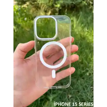 İphone 15 Hybrid Magsafe Animasyonlu Sararmaz Kılıf