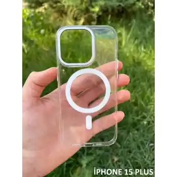 İphone 15 Plus Hybrid Magsafe Animasyonlu Sararmaz Kılıf