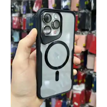 İphone 15 Pro Max T-Max MagSafe Uyumlu Siyah Silikon Kılıf