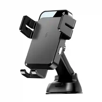 Joyroom JR-ZS219 Kablosuz Şarj 15W Vantuzlu Cep Telefonu Tutucu Siyah