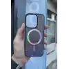 İphone 15 Pro Kılıf Diamont MagSafe Hologramlı Kapak