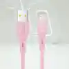 Joyroom S-M357S  İphone Lightning Şarj ve Data Kablosu 2A 1m Pembe