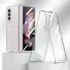 Samsung Galaxy Z Fold 3 Sert Kristal Kapak Koruma Kılıf - Şeffaf