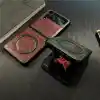 Samsung Z Flip 3 Deri Magsafe Özellikli Kılıf