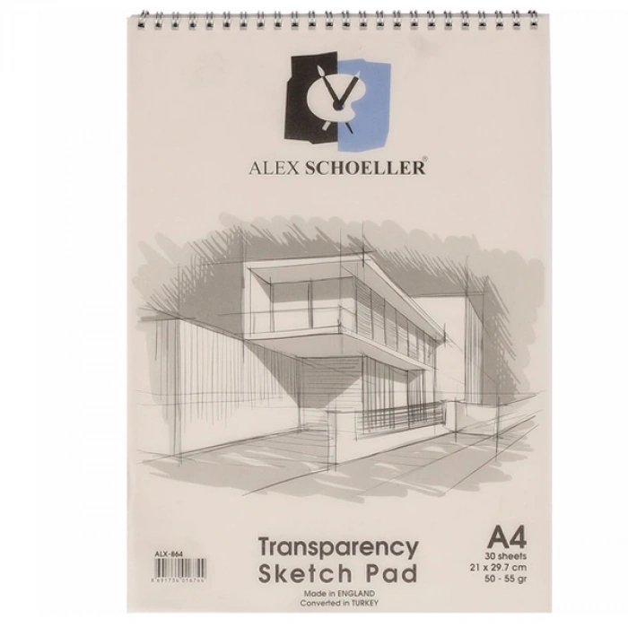 Alex Schoeller Aydınger Defter Eskiz Spiralli 30 YP A4 50/55 GR ALX-864