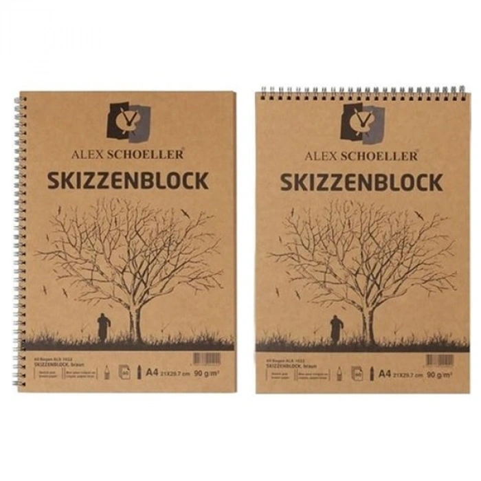 Alex Schoeller Bloknot Spiralli Kraft 60 LI A4 ALX-1022
