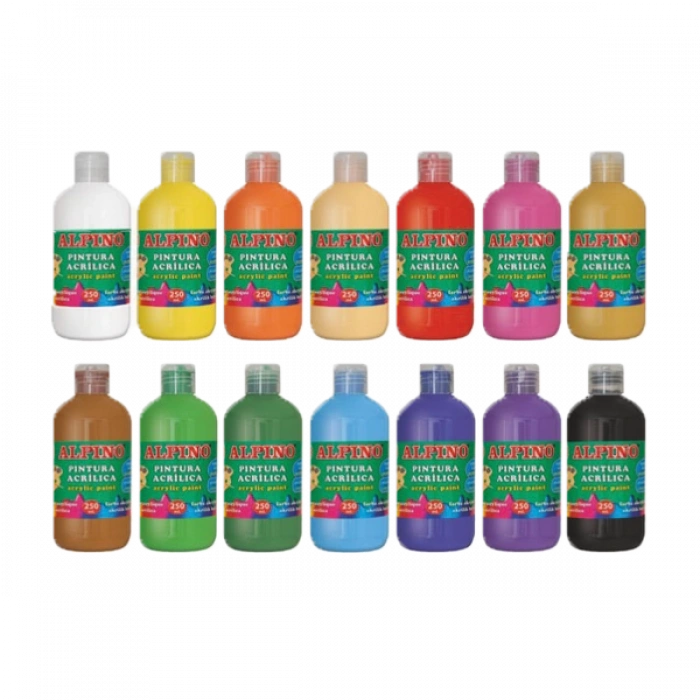 Alpino Akrilik Boya Şişe 250 ML Kahverengi DV-027