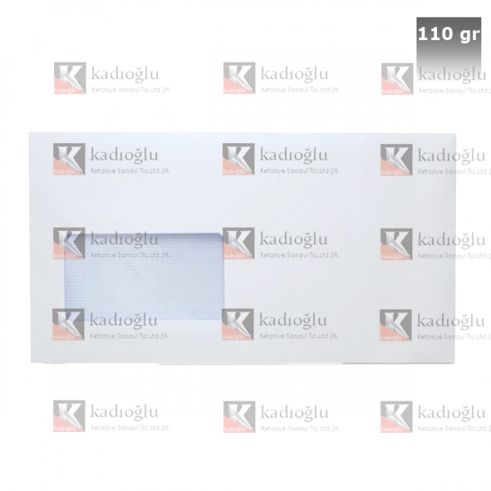Asil Doğan Diplomat Zarf Extra Silikonlu Pencereli 10.5x24 110 GR Beyaz