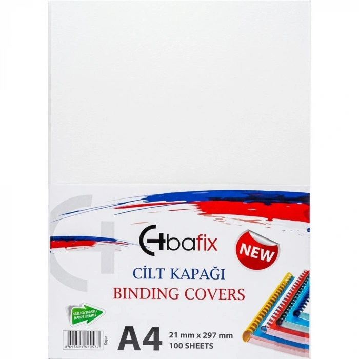 Bafix Cilt Kapağı Plastik Opak A4 160 MIC Beyaz