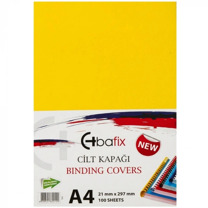 Bafix Cilt Kapağı Plastik Opak A4 160 MIC Sarı