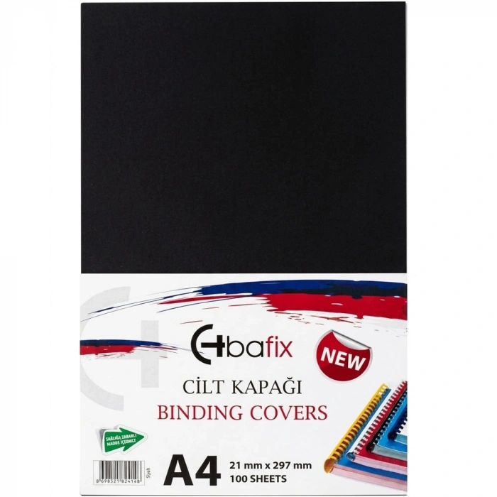 Bafix Cilt Kapağı Plastik Opak A4 160 MIC Siyah