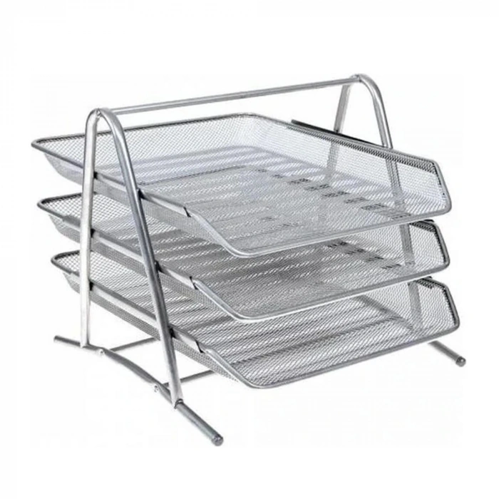 Bafix Evrak Rafı Metal Perforeli 3 Lü Gri BFX-MER9205G