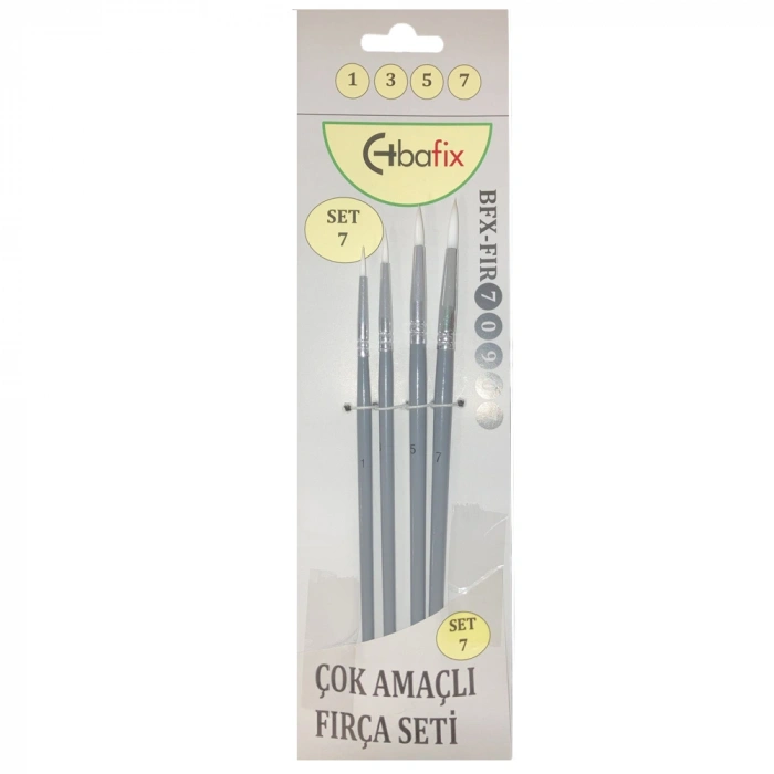 Bafix Fırça Seti Set-7 sap gri (1-3-5-7) 4 lü Bfx-Fır70907