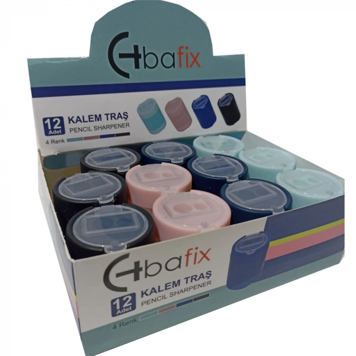 Bafix Kalemtıraş Çift Delikli Kapaklı Ts8142