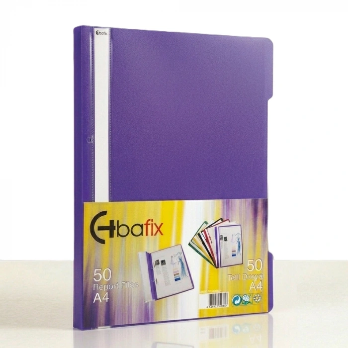 Bafix Telli Dosya Plastik XL Mor A4
