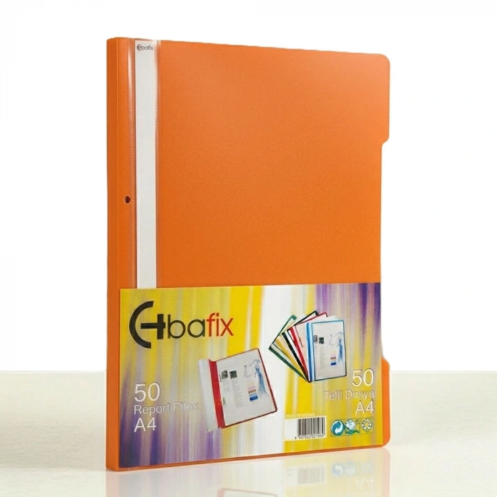 Bafix Telli Dosya Plastik XL Turuncu A4