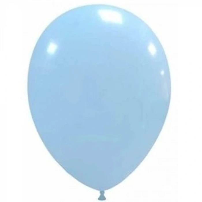 Balonevi Balon 12 Baskı Makaron Mavi 100 Lü