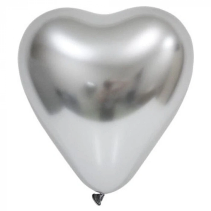 Balonevi Balon 12 Krom Kalp Silver 50 Li