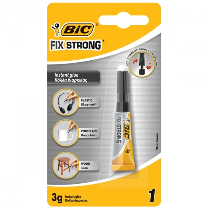 Bic Japon Yapıştırıcısı Fıx Strong Süper Güçlü 3 Gr 1 Li Blister