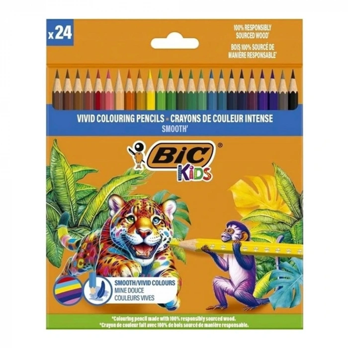 Bic Kuru Boya Kalemi Kids Smooth 24 Renk 525787