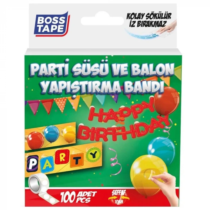 Boss Tape Bt-05017 Parti Süsü Balon Yapıştırma Bandı