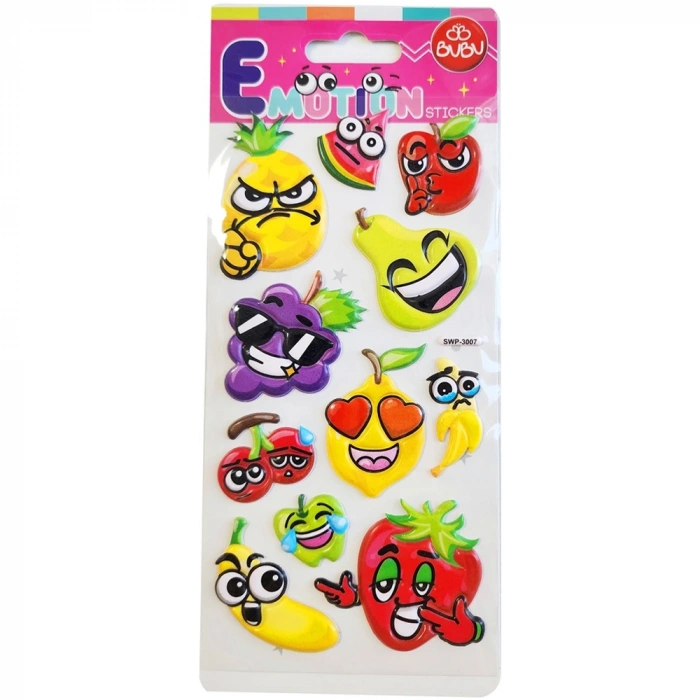 Bu-Bu Emotıons Puffy Stickers Sebzeler 9x21 BUBU-SWP-3007