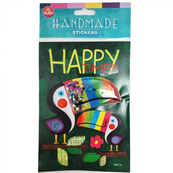 Bu-Bu Handmade Stickers Papağan 12,5x23,5 BUBU-HMSB-101