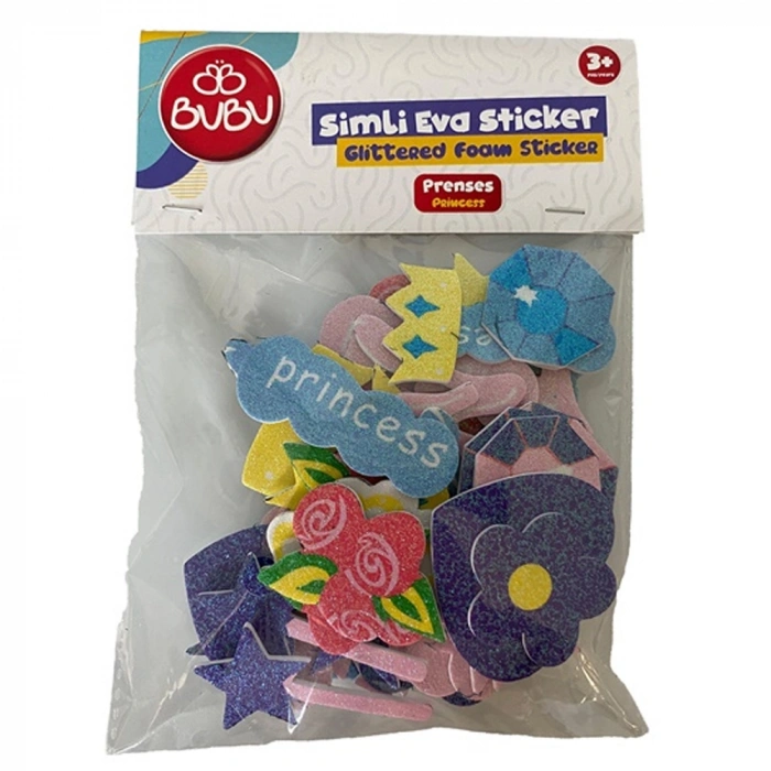 Bu-Bu Simli Eva Sticker Prenses 49 Lu