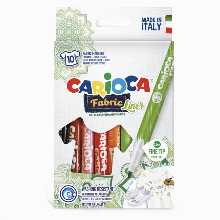 Carioca Kumaş Boya Kalemi Keçeli Fine 10 Lu 42909