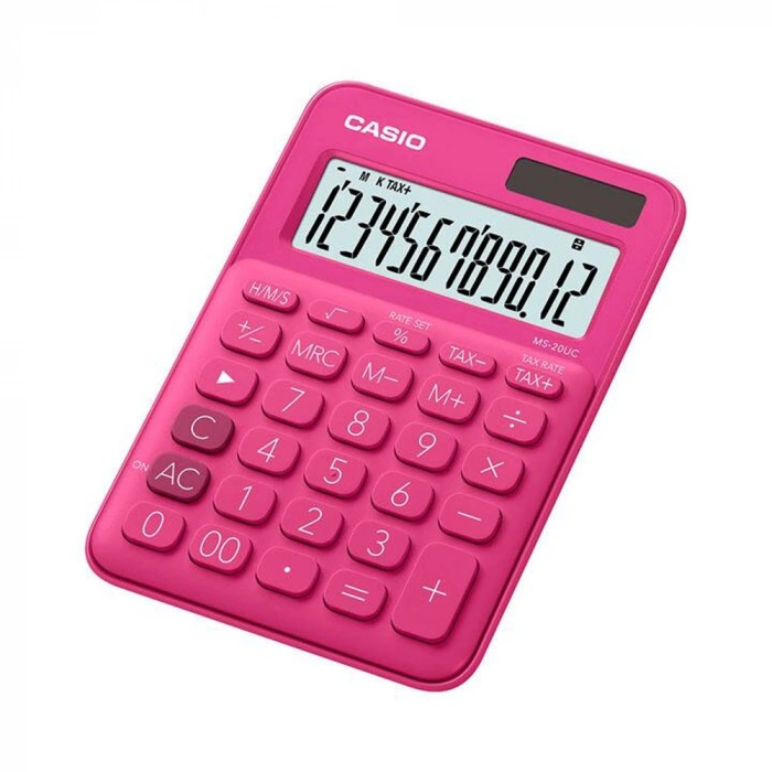 Casio Hesap Makinesi 12 Hane Ms-20uc-rd Renkli Masaüstü