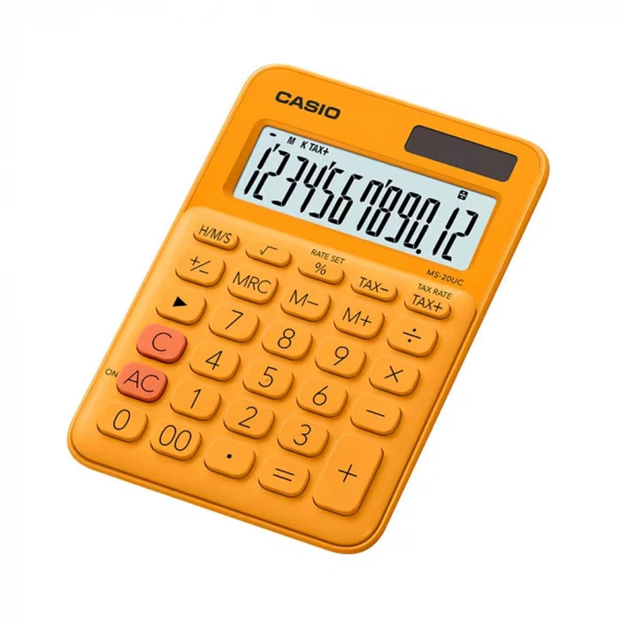 Casio Hesap Makinesi 12 Hane Ms-20uc-rg Renkli Masaüstü