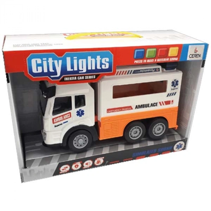 Ctoy Oyuncak Işıklı Ve Sesli Ambulans Kamyon 89-207B