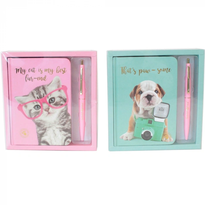 Dolphin Studio Pets Defter+Jel Kalem Kutulu Set Pt-7788