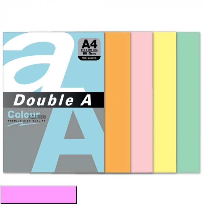 Double A Renkli Kağıt 100 LÜ A4 80 GR Pastel Flamingo