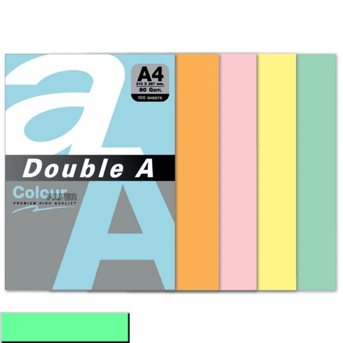 Double A Renkli Kağıt 100 LÜ A4 80 GR Pastel Lagoon