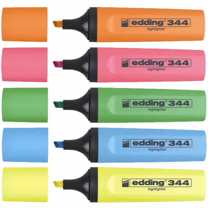 Edding Fosforlu Kalem Karışık Renk 5 Lİ 344