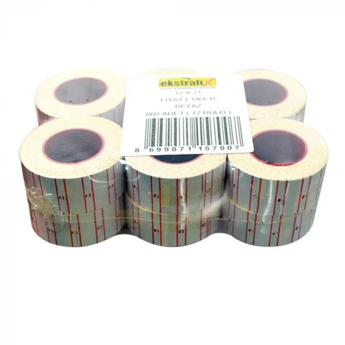 Ekstrafix Fiyat Etiketi 12x21 Beyaz