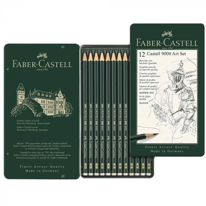 Faber-Castell Castell 9000 Art K.k. Seti (8B-2H)
